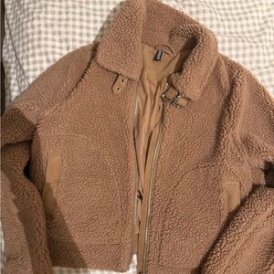 H&M Women's Tan Sherpa Jacket